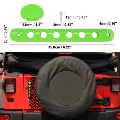 5 x Door Handle Trim & Button Covers for Jeep Wrangler 2007-2018 Green