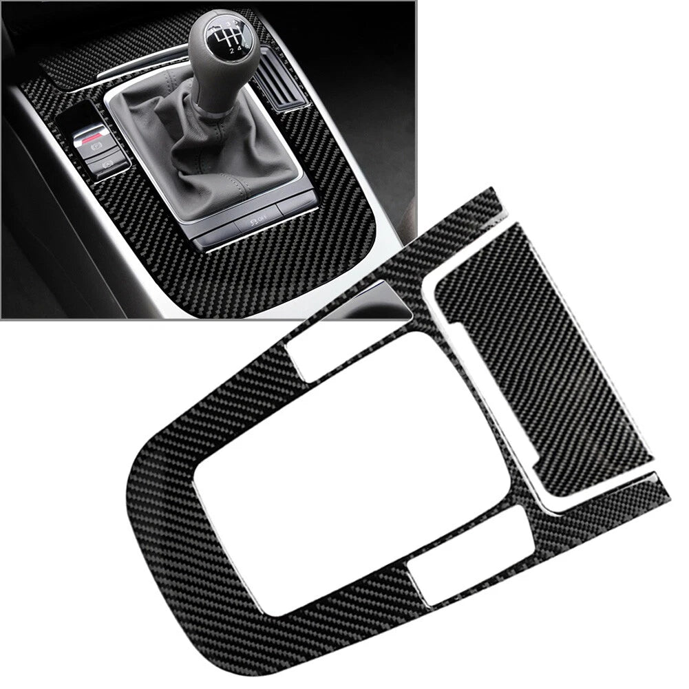 Carbon Fiber Center Console Gear Shift Panel Cover for Audi A4 S4 A5 S5 (2009-2023)