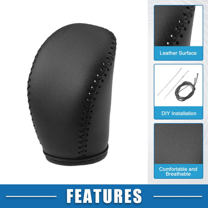 Gear Shift Head Knob Cover for Infiniti Q50 (2018-2020) Faux Leather Black