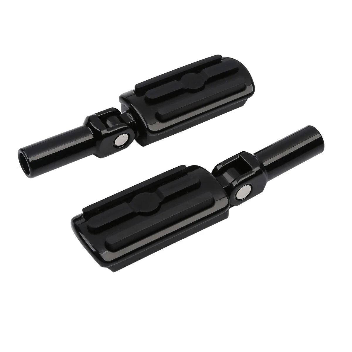 Black Passenger Footpeg Mounts for Harley Softail Slim FLS (2012-2017) FLSTSB (2008-2011)