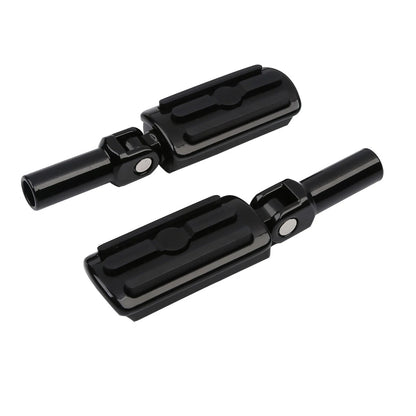 Black Passenger Footpeg Mounts for Harley Softail Slim FLS (2012-2017) FLSTSB (2008-2011)