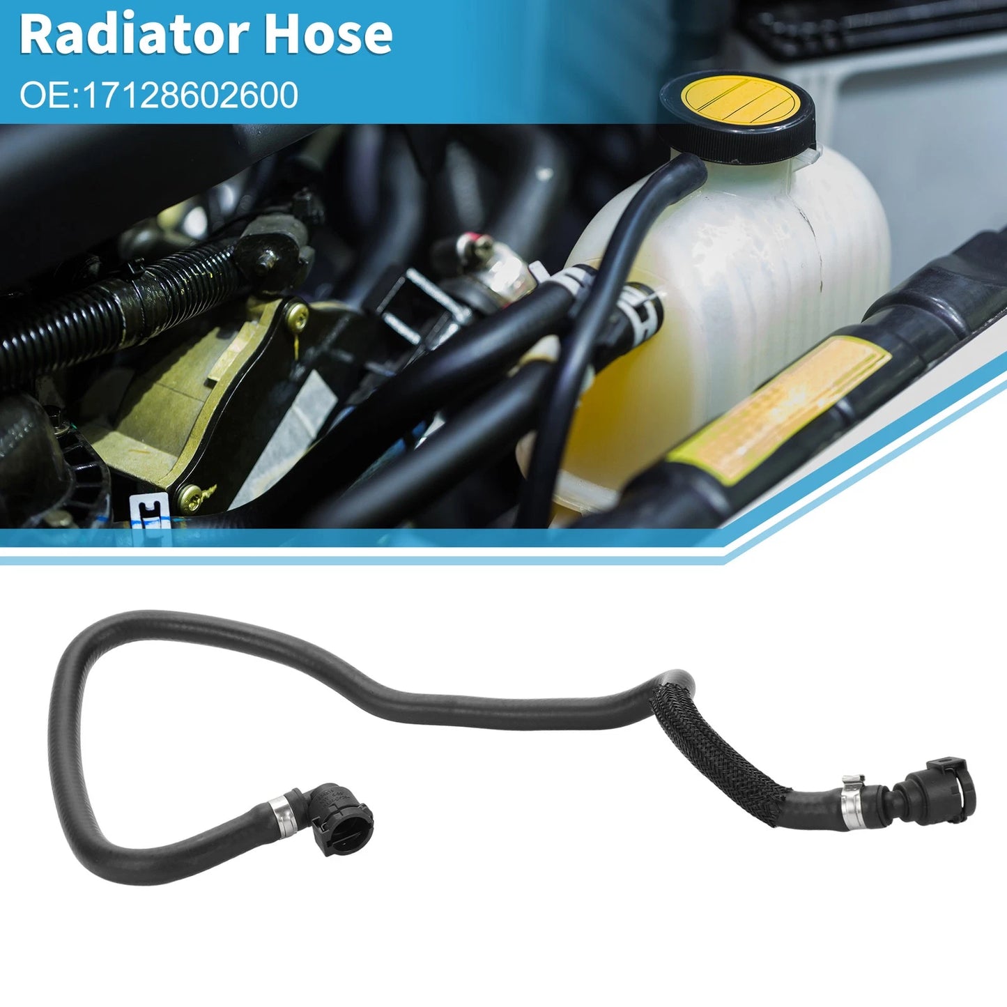 Radiator Hose for BMW 530e 2018-2020 Rubber Black 1 x Piece