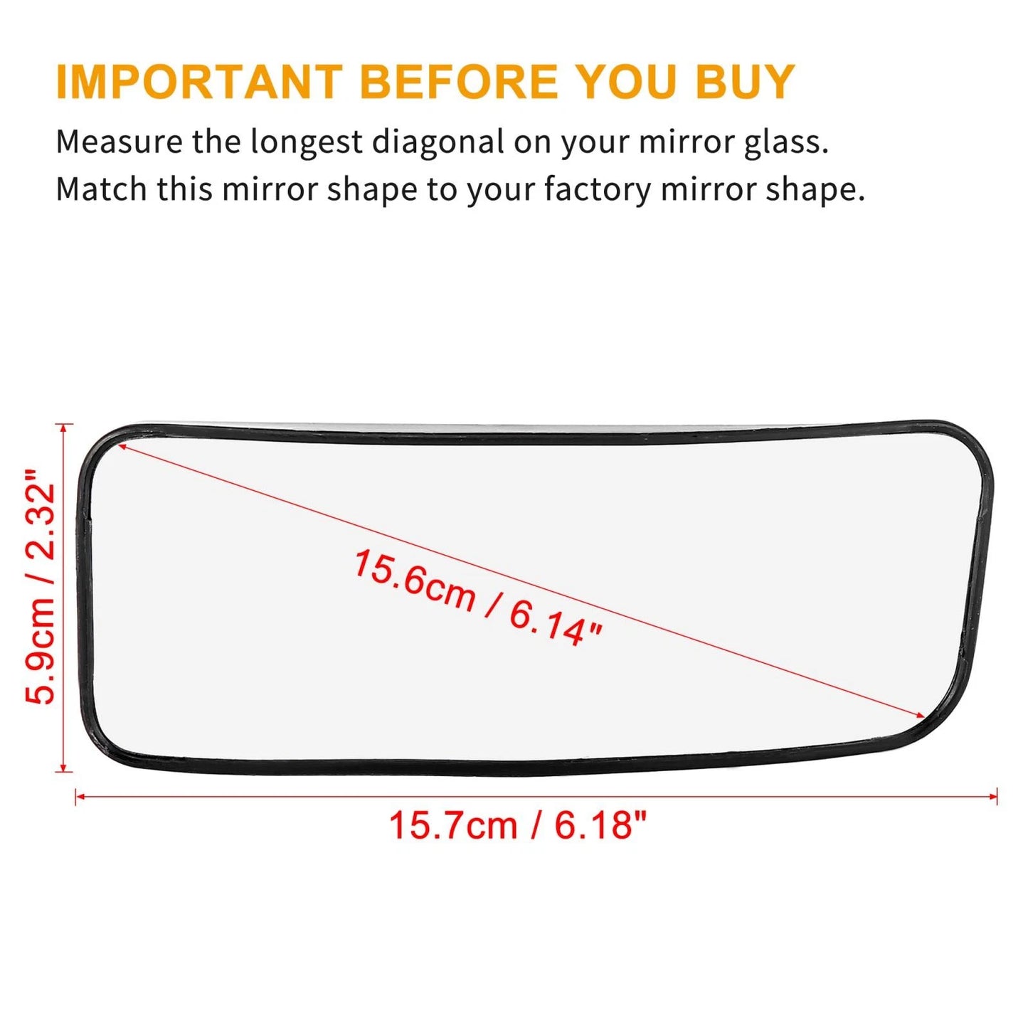 Heated Blind Spot Mirror Glass Right for Mercedes-Benz Sprinter 2500 3500