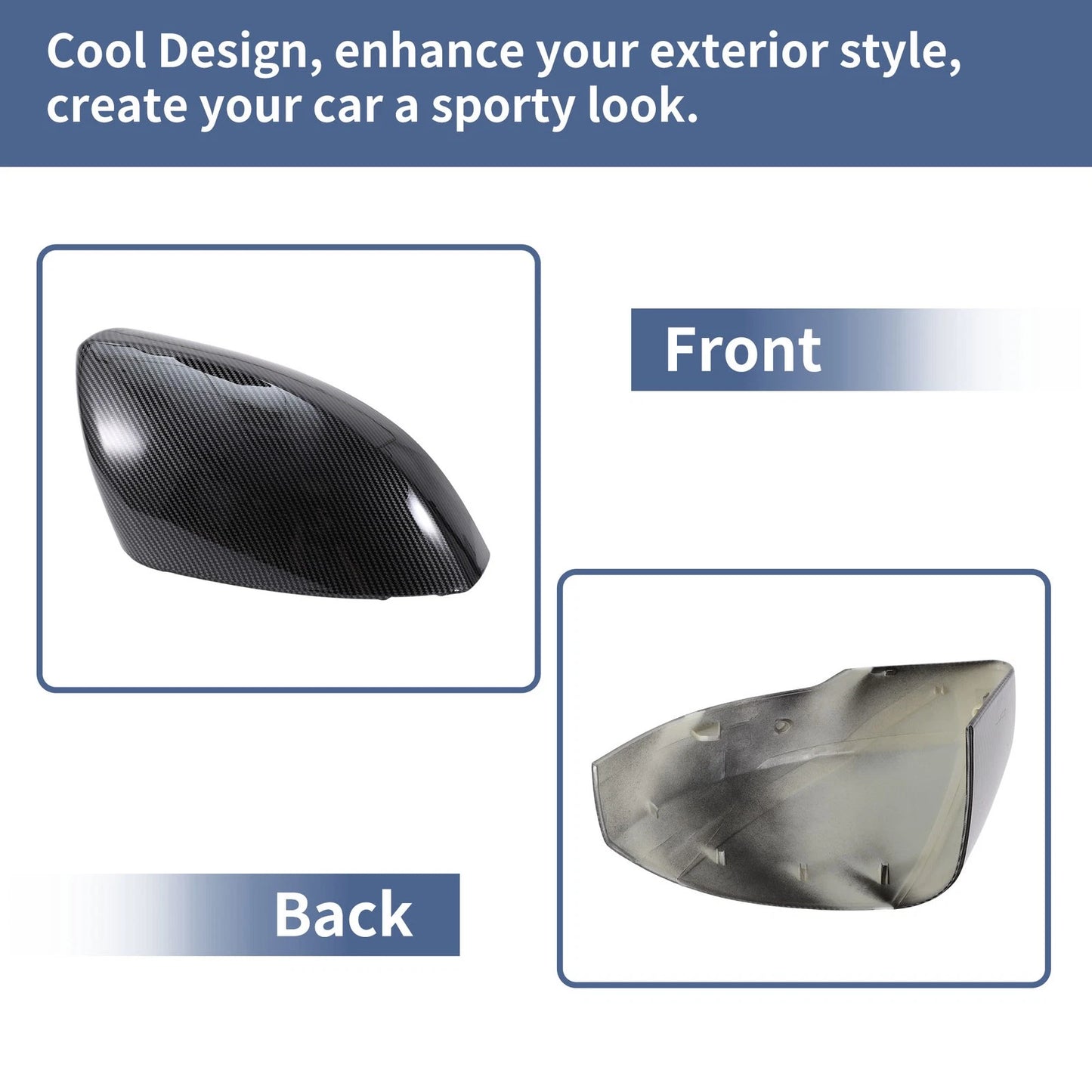 Left Right Mirror Cover Caps for Land Rover Range Rover Evoque (2012-2020)