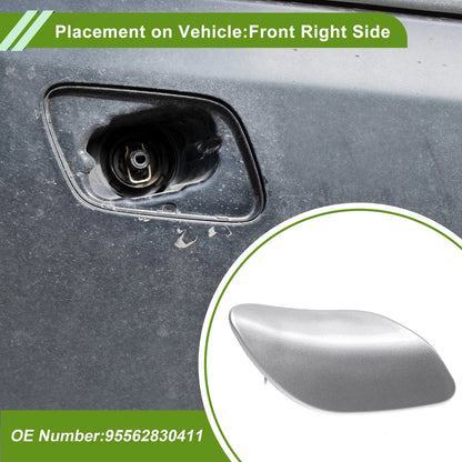 Right Washer Nozzle Cover Cap for Porsche Cayenne Silver Tone