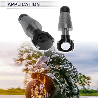 1.1–1.3" Aluminum Alloy Motorcycle Slider Frame 2 x Screws, Titanium Tone for Make Model