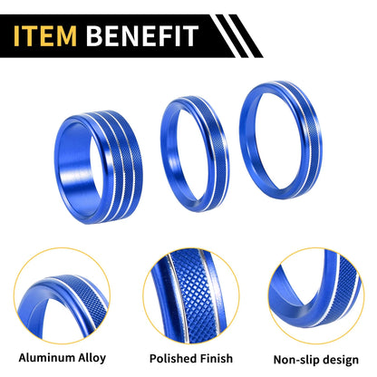 Headlight CD Switch Knob Cover Ring for Jeep Gladiator JT (2018-2021) Blue