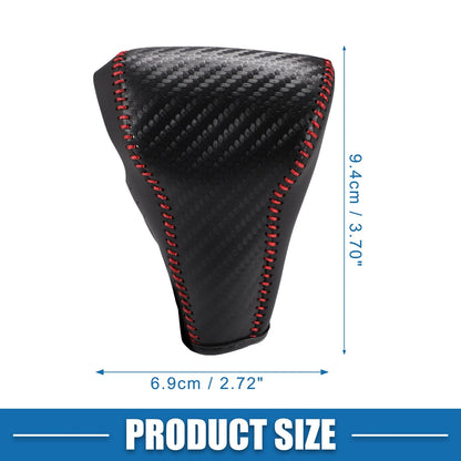 Auto Gear Shifting Knob Cover for Honda CR-V (2017-2022) Black Red Stitches