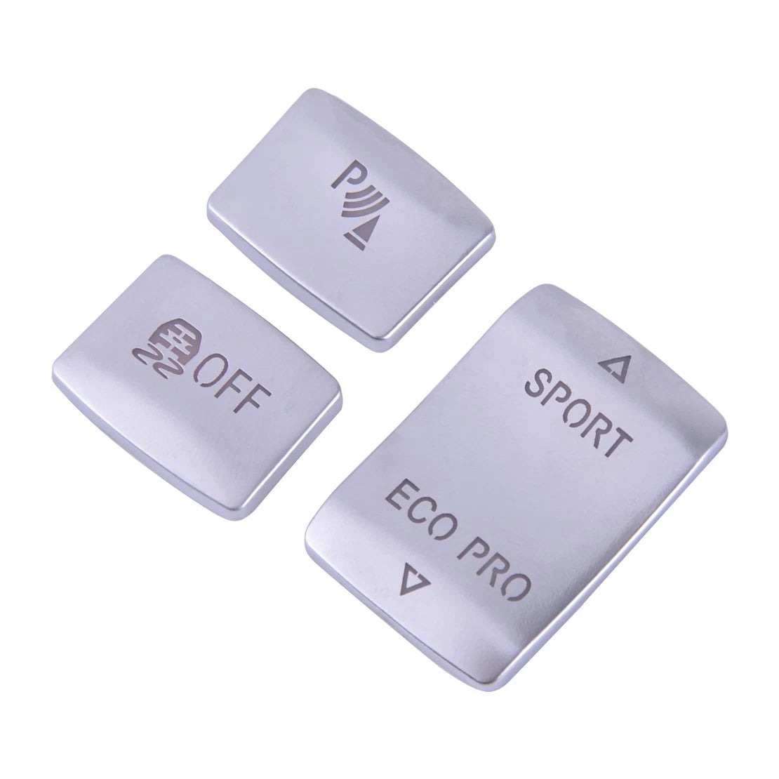 3 x ABS Chrome Transmission Button Switch Cover Knob Trim for BMW 1 2 3 Series
