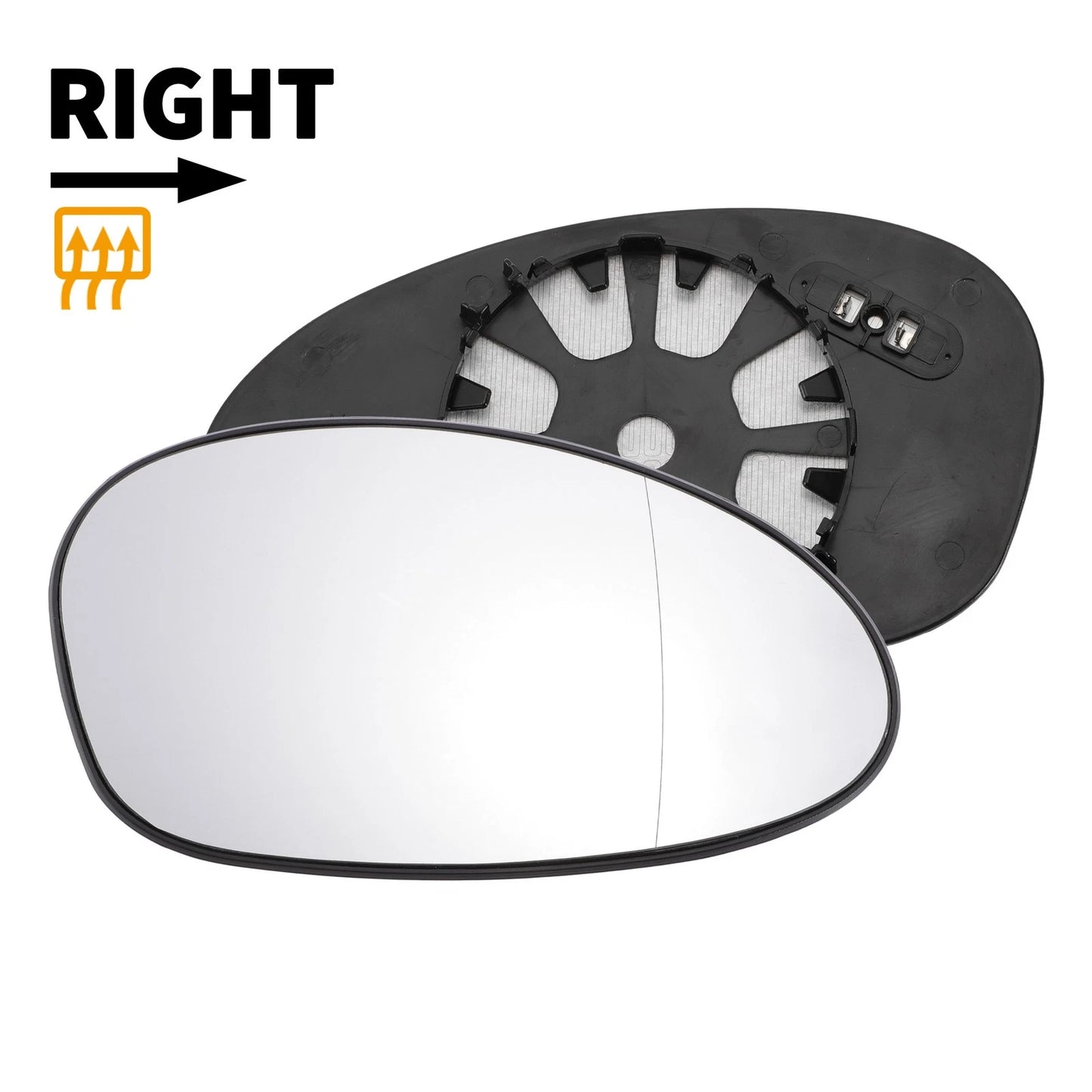 Right Side Mirror Glass w/ Back Heated for BMW 1 Series (2004 - 2009)