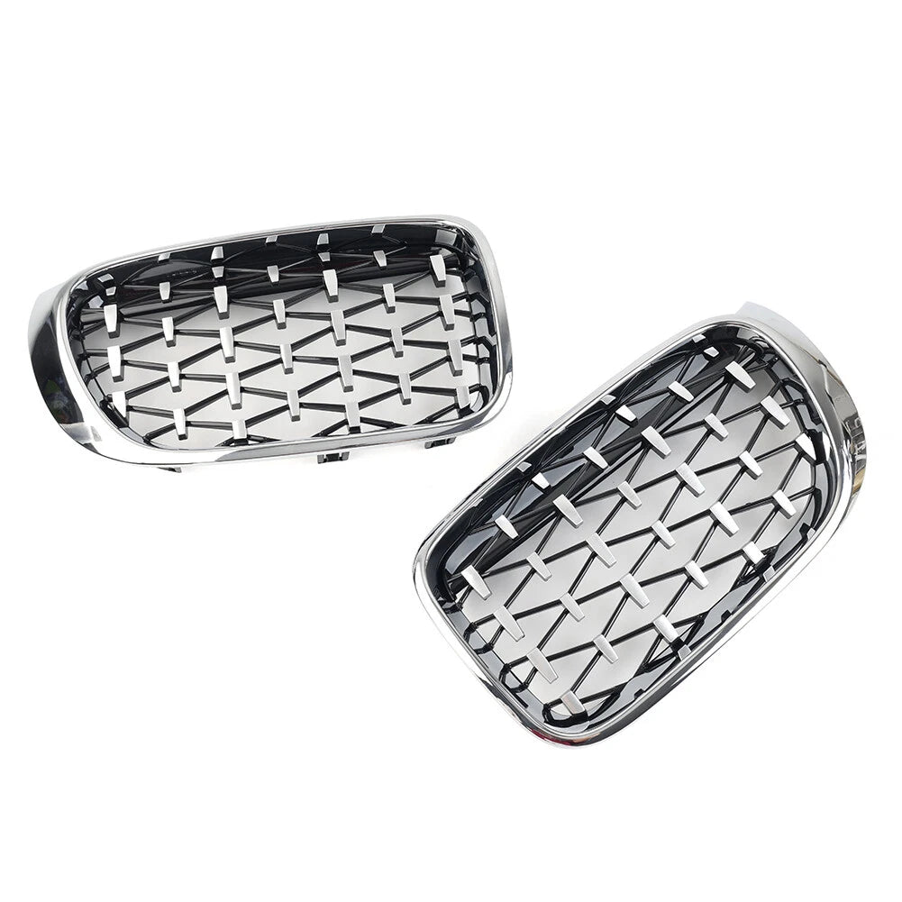 Chrome Front Bumper Kidney Grille for BMW X3 F25 X4 F26 (2014-2017) 1 Pair