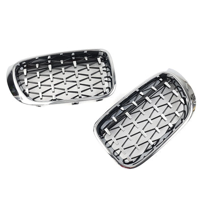 Chrome Front Bumper Kidney Grille for BMW X3 F25 X4 F26 (2014-2017) 1 Pair