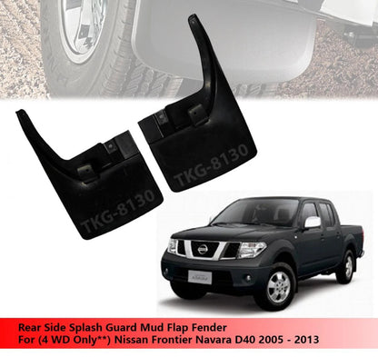 Rear Splash Guard Mud Flap for Nissan Navara D40 (2005-2013)