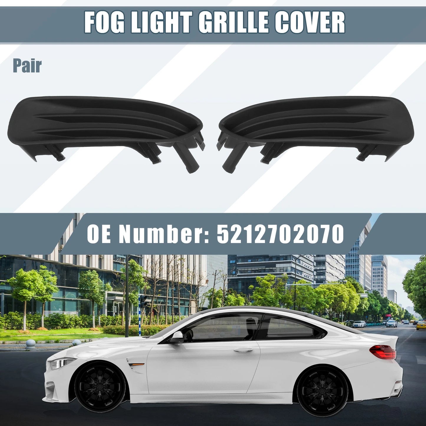 Fog Light Grille Cover 1 Pair Left Right for Toyota