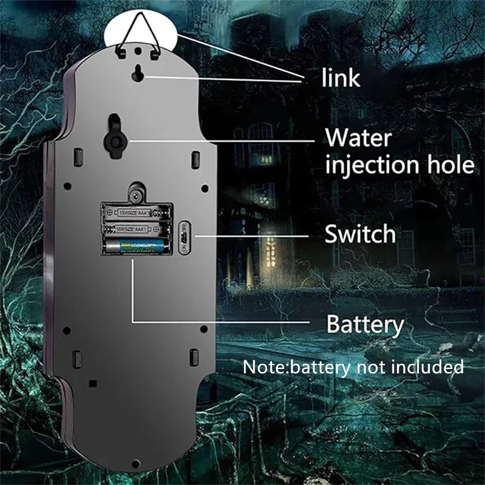 Halloween Spray Doorbell Scary Sound LED Red Light for Outdoor Decoration