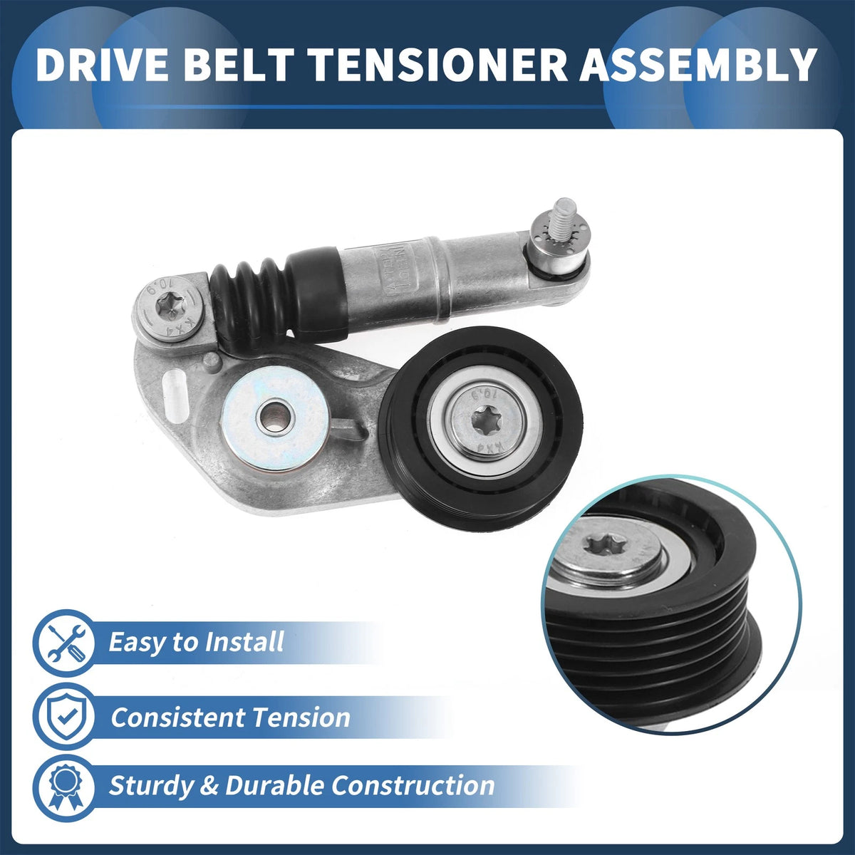 Belt Tensioner for Volvo XC60 2.0T (2010-2015) Metal 1 Pc