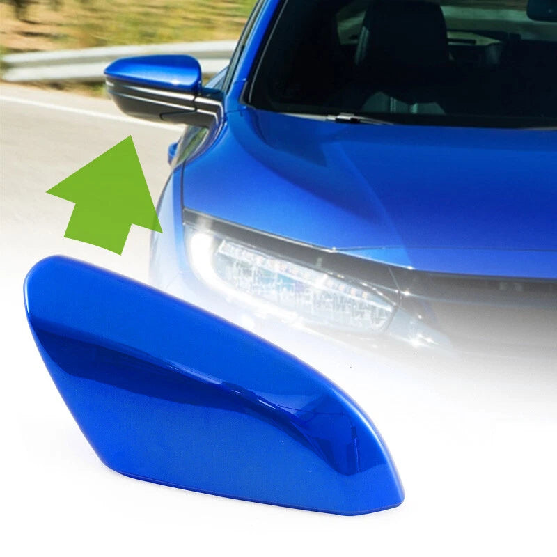 Right Passenger Side Rearview Mirror Cover Blue for Honda Civic (2016-2021)
