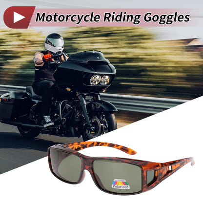 1 Pc Motorcycle Riding Goggles Dark Green Lens Deep Black Brown Frame for Bike