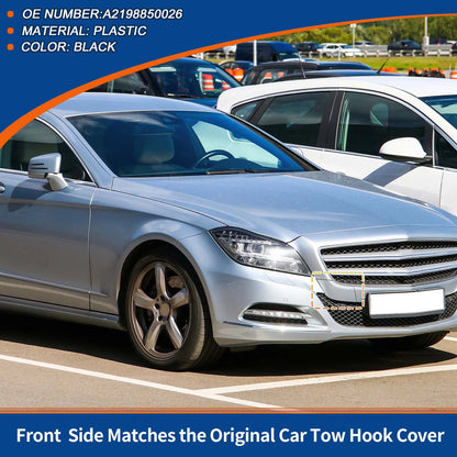 Car Bumper Tow Hook Cover for Mercedes-Benz CLS550 (2012-2018) Black
