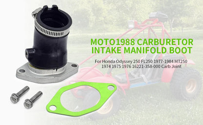 Carburetor Intake Manifold Boot for Honda Odyssey MT250 Elsinore (1974–1976)