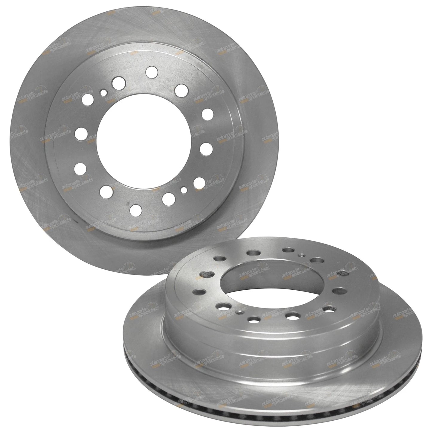 2 x Rear Brake Rotors for Toyota Landcruiser Prado VZJ120 VZJ121 VZJ125 (2002–2005)