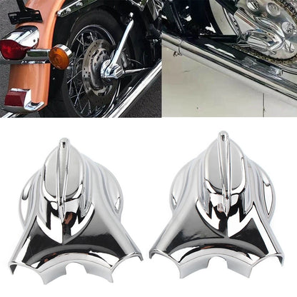 Rear Swingarm Axle Covers for Harley Heritage Softail (2008-2017) Chrome