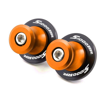 Swingarm Spools for BMW S1000R S1000RR 2014-2018 - 2 x Orange Coil Slider Screws
