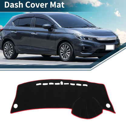 Dashboard Cover Mat for Honda City Grace 2008-2013 Sun Protector Pad Black Red