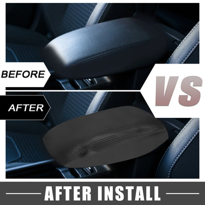Armrest Cover Pad for Mitsubishi Outlander 2022-2023 Faux Leather Black