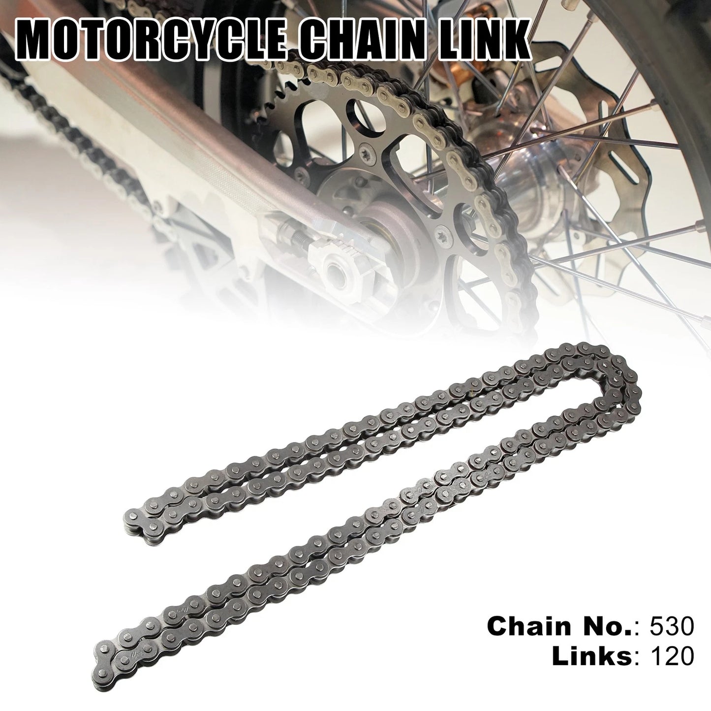 Chain / 120 Link / Non O-Ring Chain for Motorcycle ATV Dirt Bike