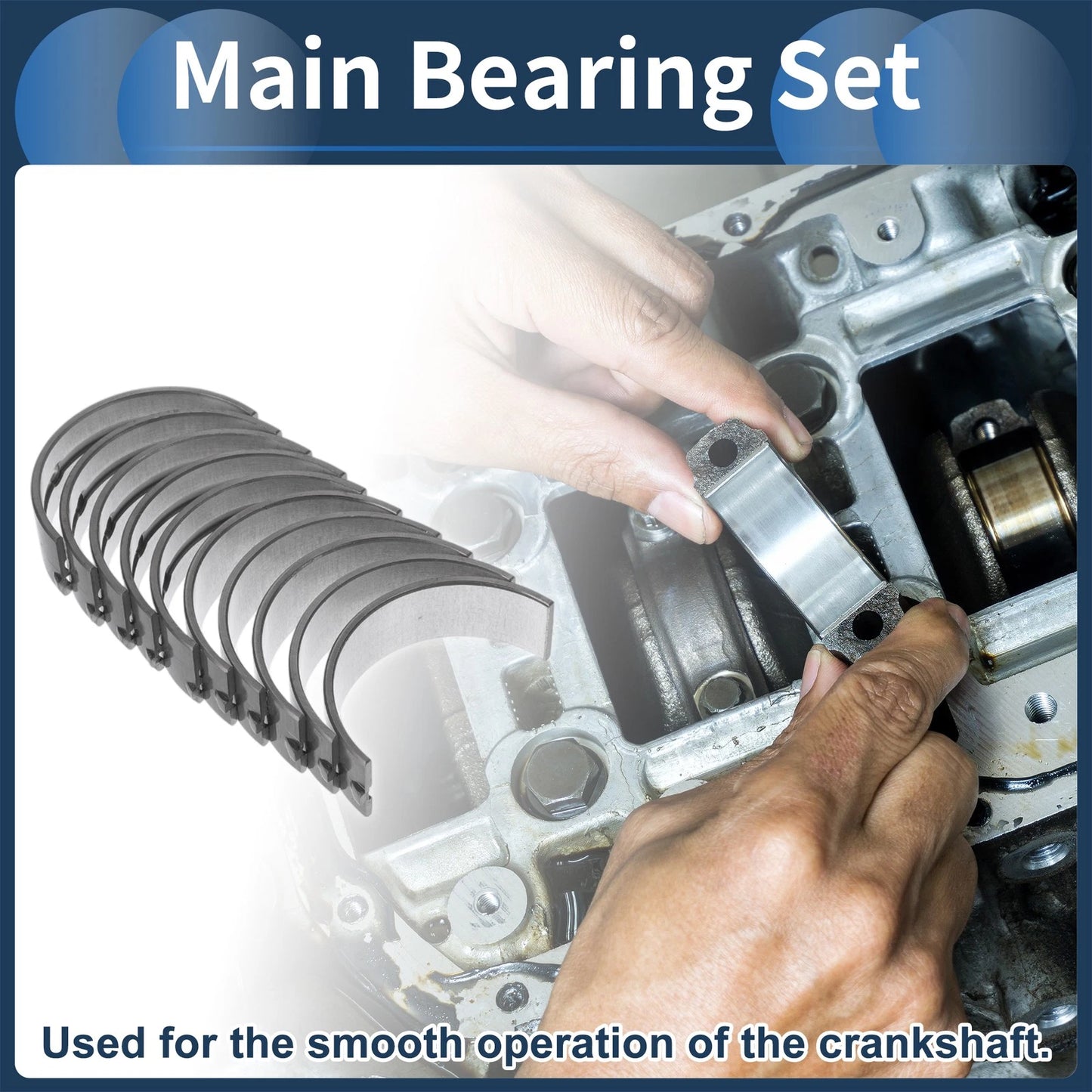 Main Bearing Set for Toyota Starlet (1991-1999) - 10 Pcs