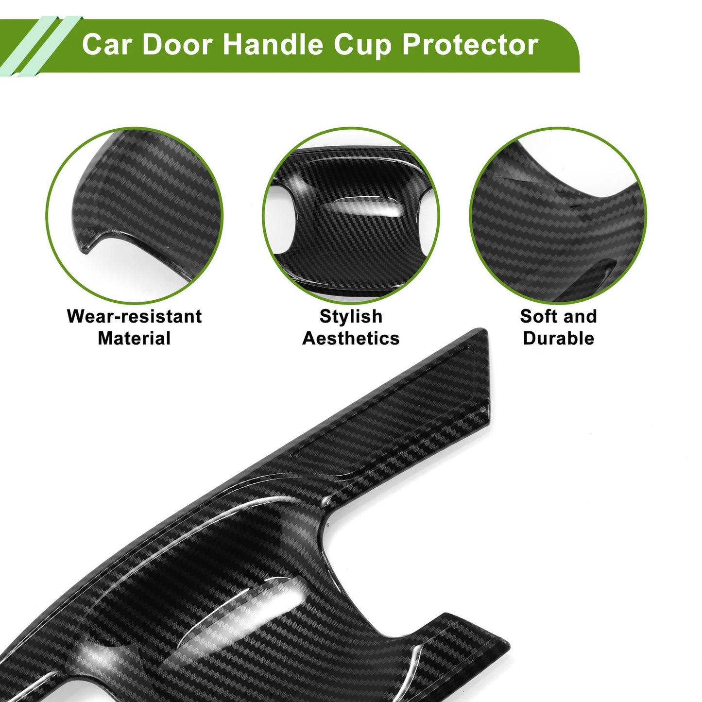 4 x Door Handle Cup Protectors for Toyota Highlander Kluger (2014-2023)