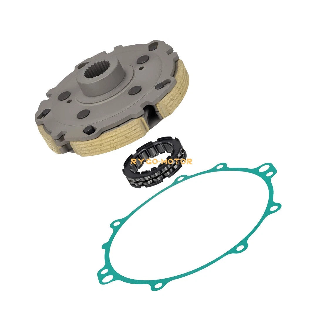 Wet Clutch Carrier & One Way Bearing & Gasket for Yamaha Kodiak Grizzly 400/450
