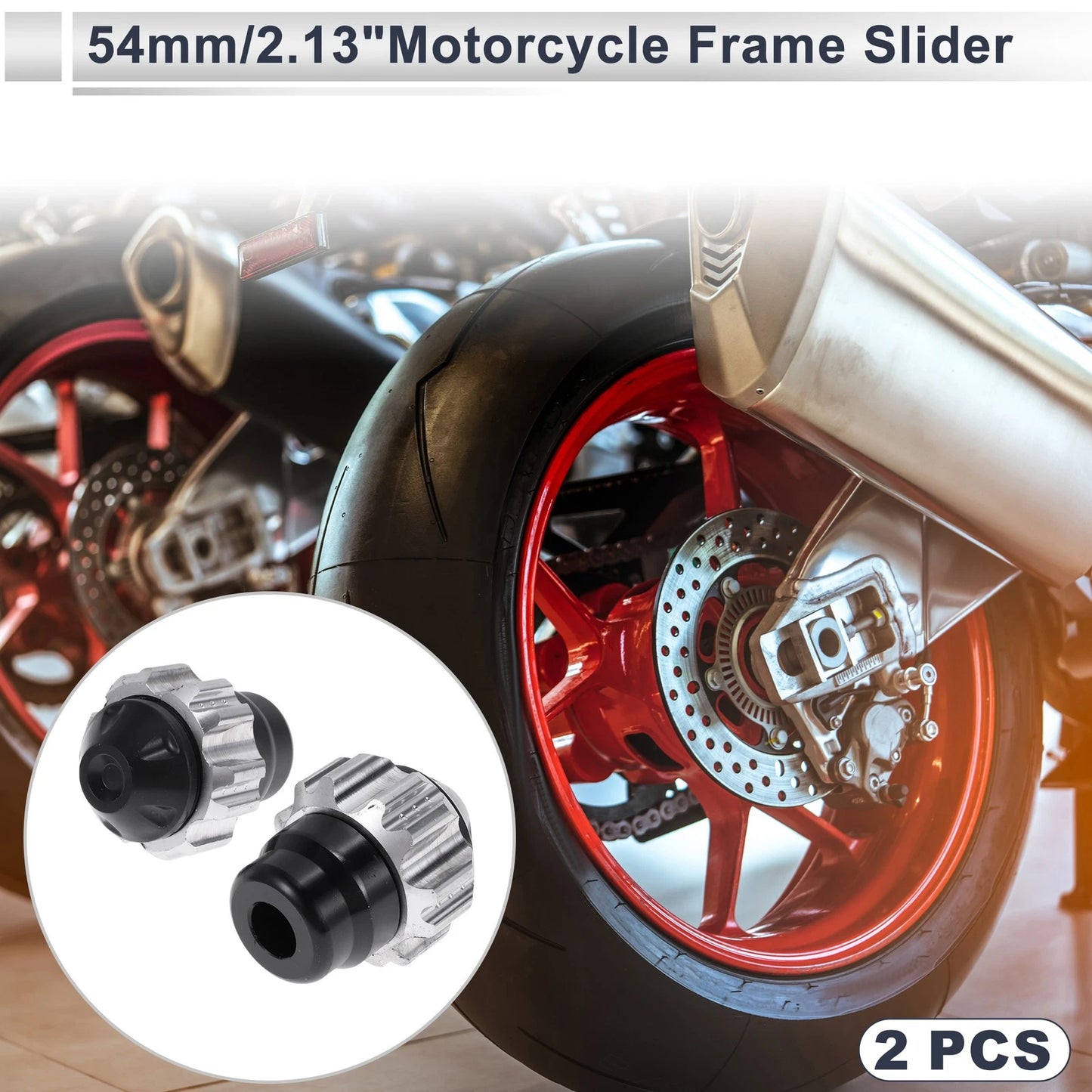 0.59" Aluminum Alloy Plastic Motorcycle Slider Frame 2 x for Motorcycle