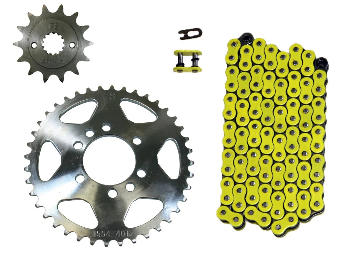 Yellow 520x98 Drive Chain & 14/41 Sprockets for Arctic Cat DVX400 (2004–2008)