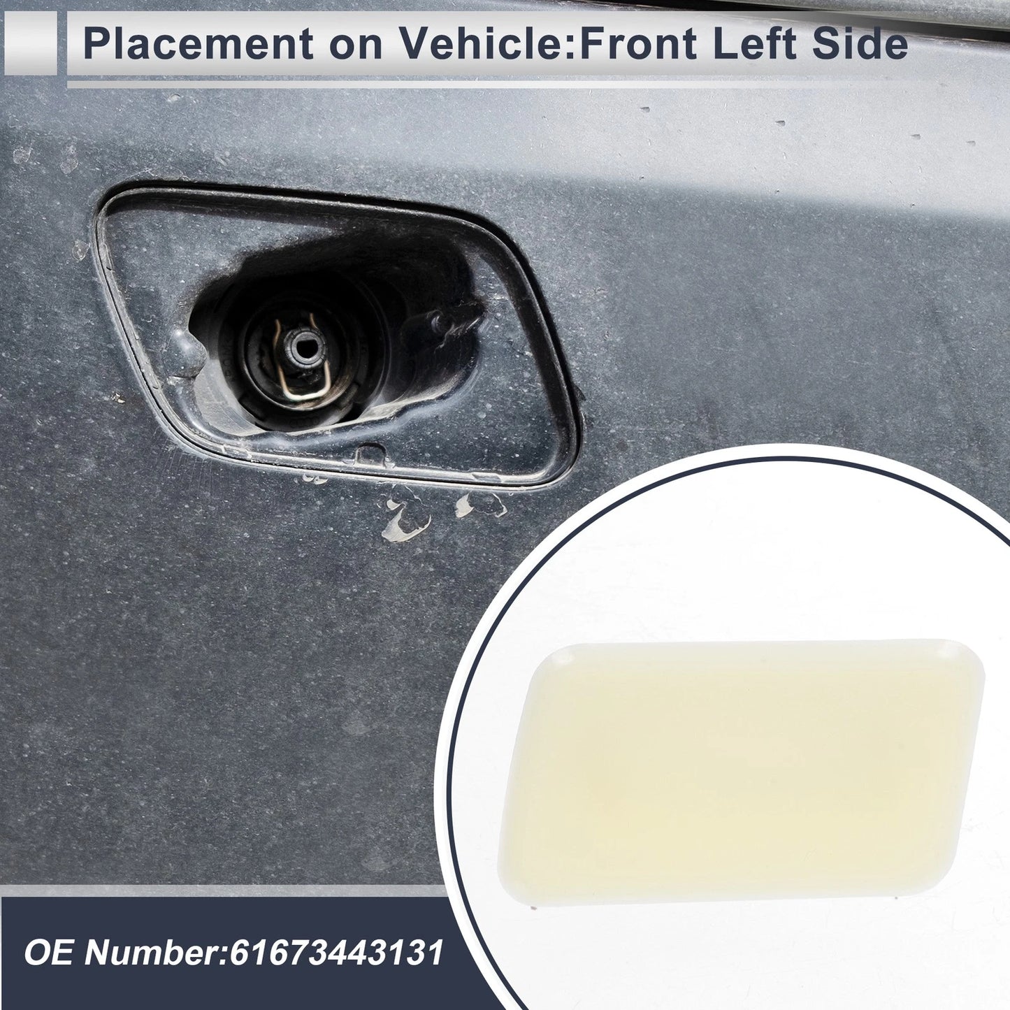 Bumper Headlight Washer Nozzle Cover for BMW X3 (Unpainted)