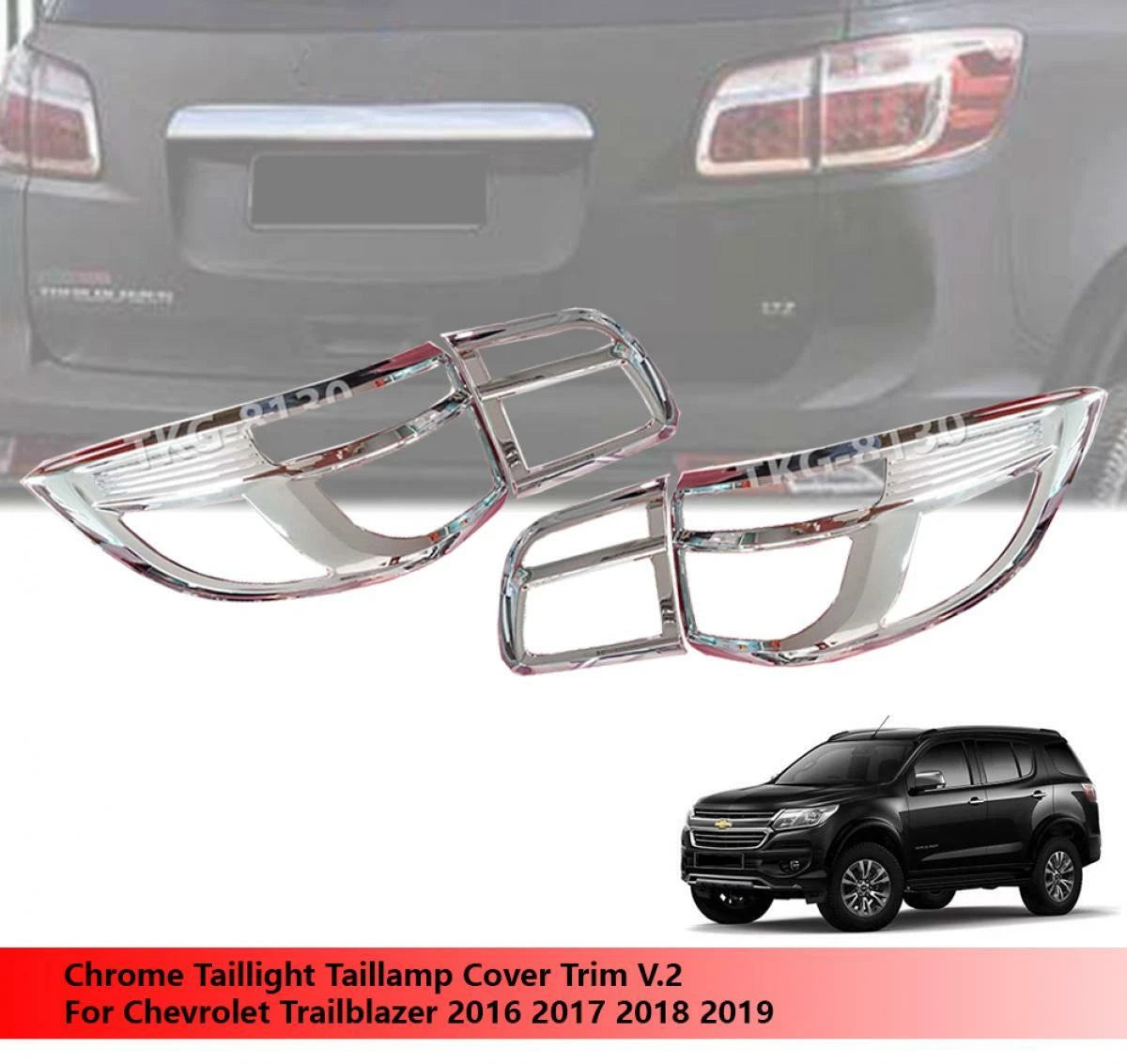 Chrome Taillight Covers for Chevrolet Holden Trailblazer (2016-2019)