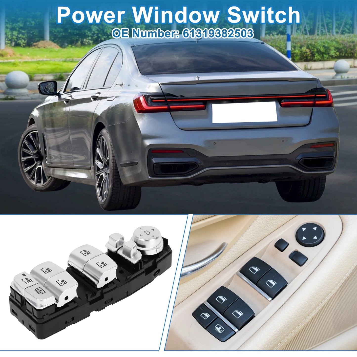 Power Window Switch for BMW 740e xDrive (2016-2020)