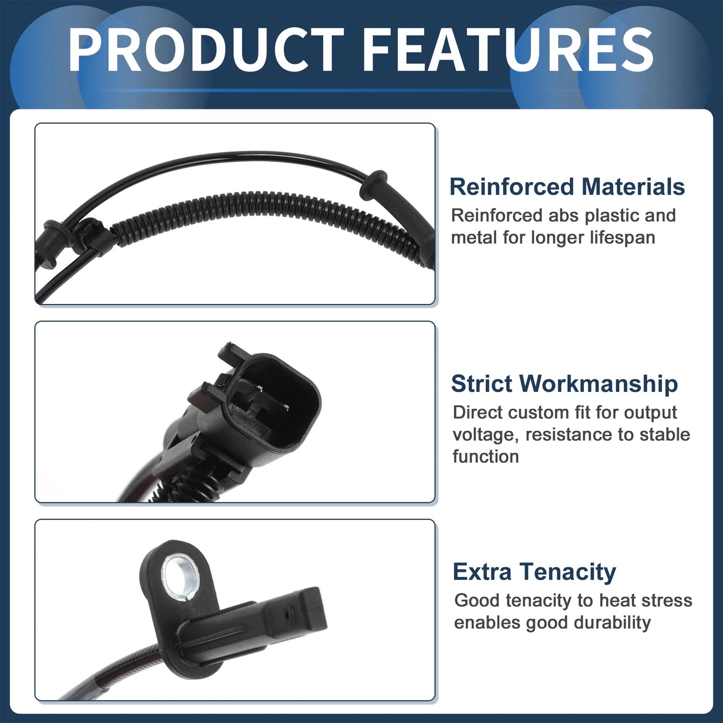 ABS Wheel Speed Sensor Front for Dodge Durango (2016 - 2020)