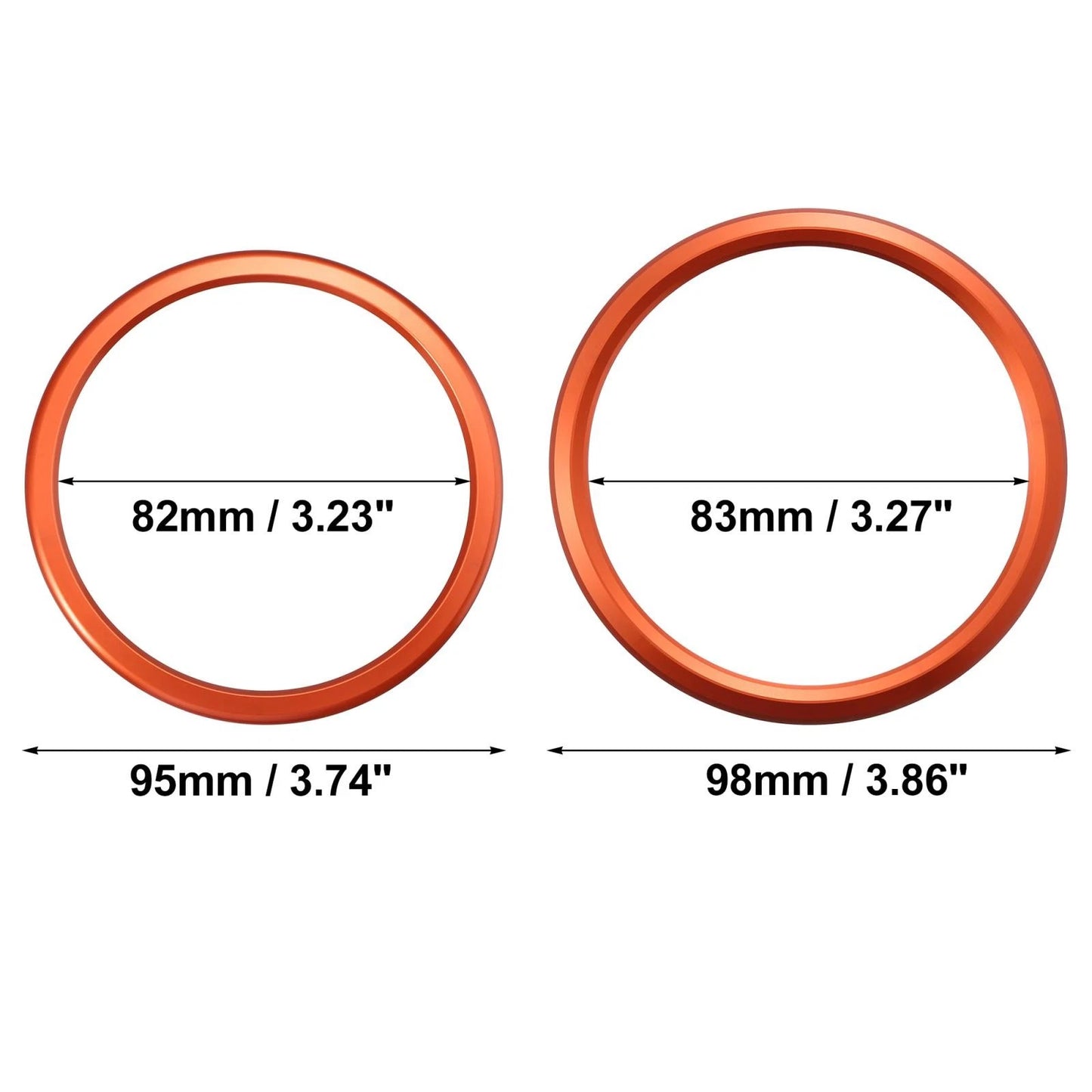 4 Pcs AC Outer Vent Ring Trim Covers for Chevrolet Camaro Orange (2016 - 2020)