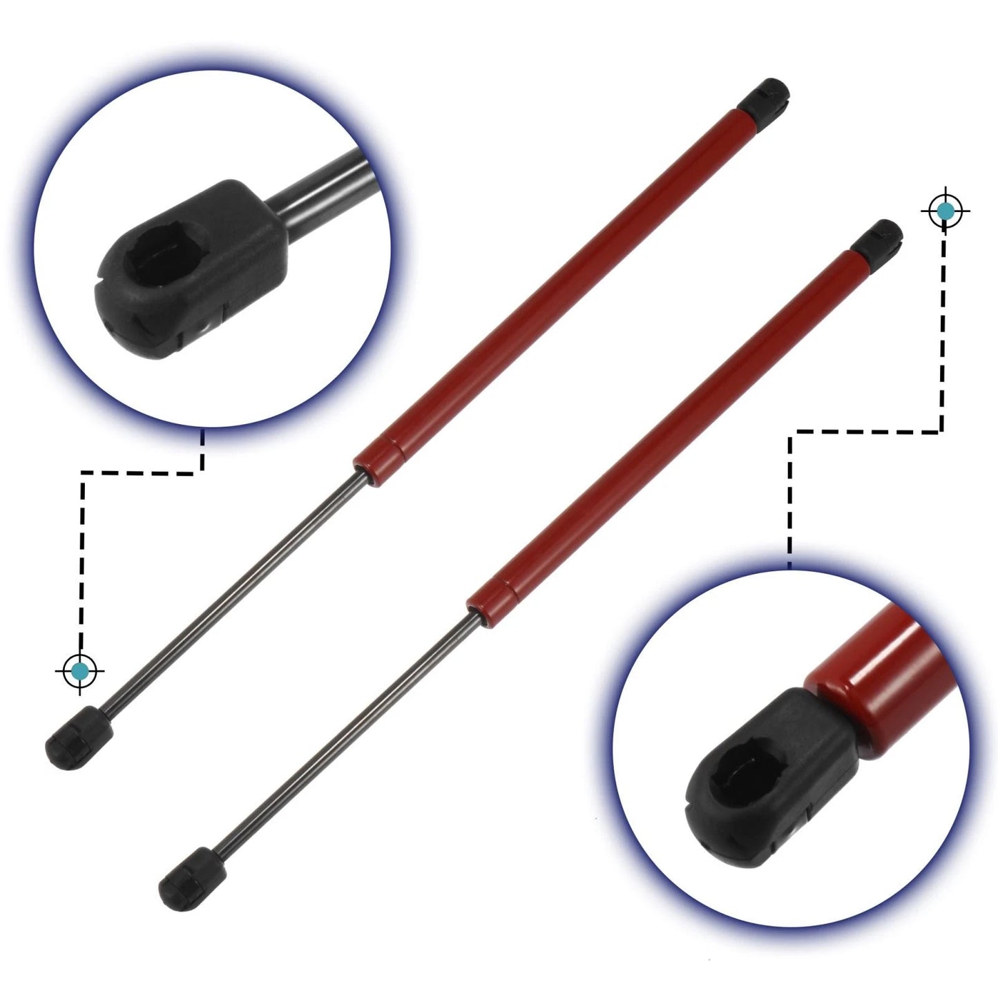 2 x Front Hood Gas Struts for ISUZU D-Max (2005-2010)