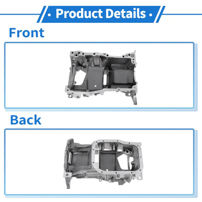 Engine Oil Pan for Toyota Corolla (2009-2019) - Aluminum Silver Tone