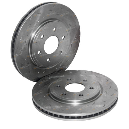 Front Drilled Slot Disc Brake Rotor Navara D40 Ute 2wd 4x4 (2005-2012)