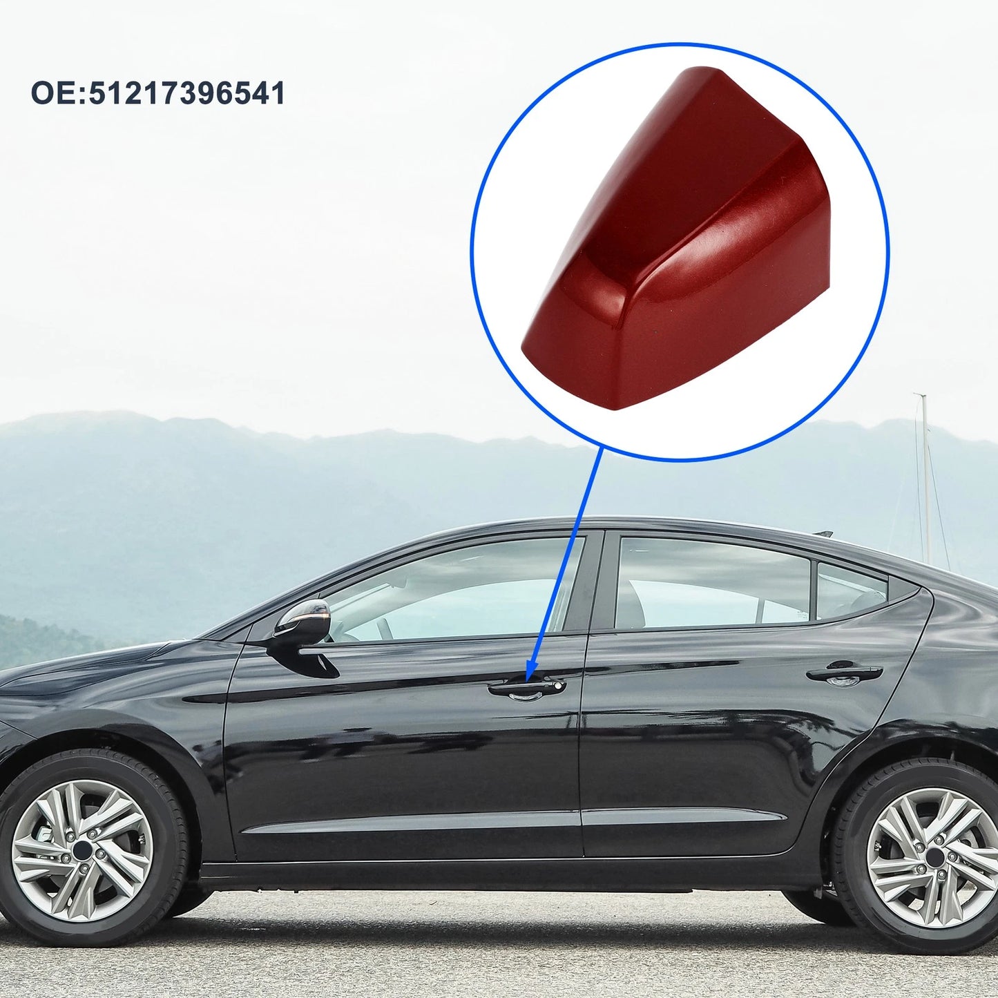 Front Left Door Handle Cover for BMW X1 X2 (2015-2018) Red