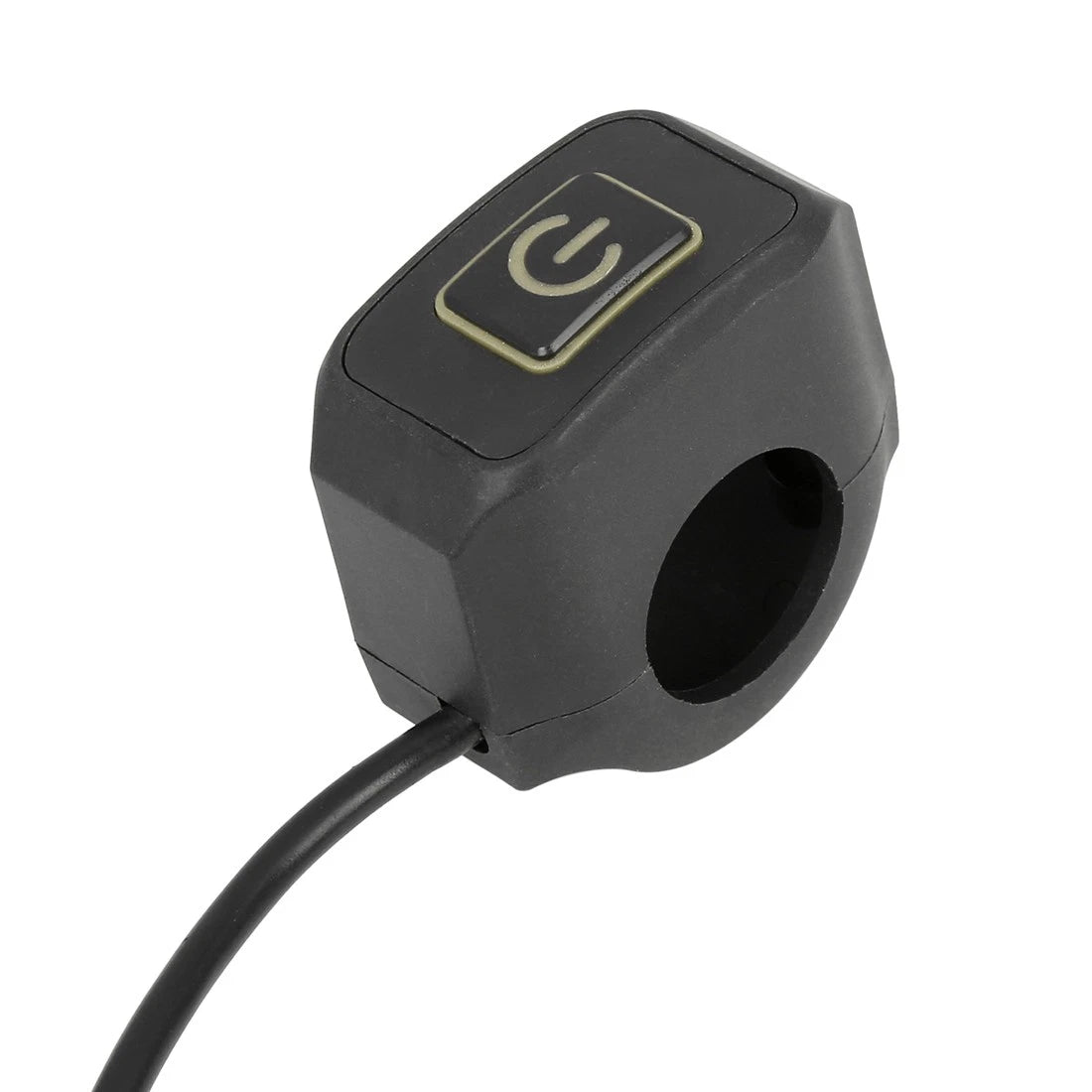 Handlebar Headlight Switch Button with Yellow Indicator Light for Motorcycle