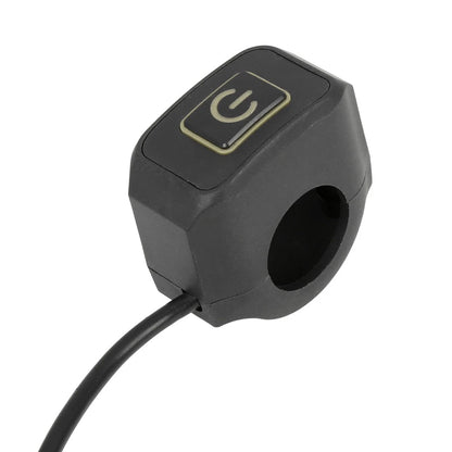 Handlebar Headlight Switch Button with Yellow Indicator Light for Motorcycle