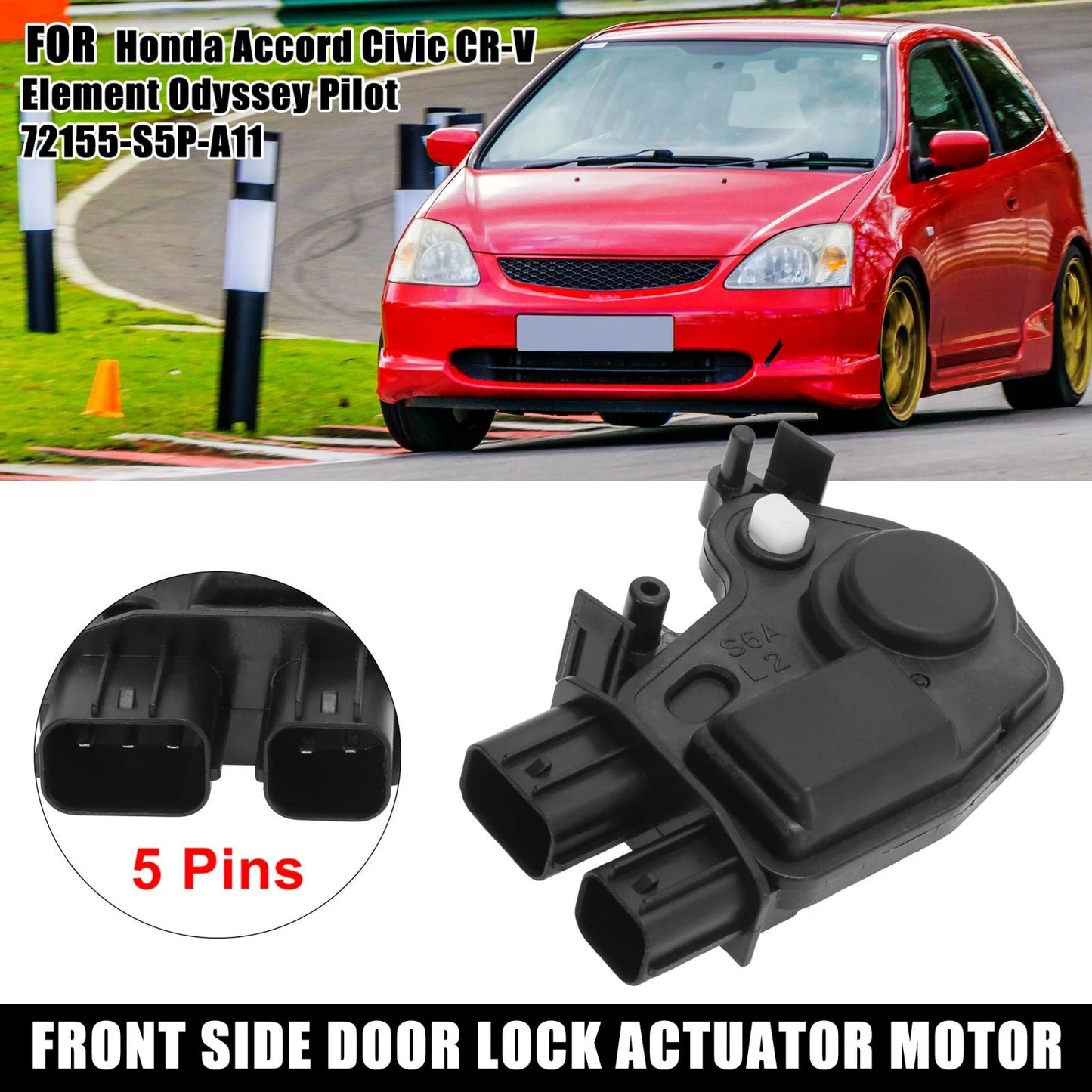 Front Side Door Lock Actuator Motor for Honda Civic CR-V Element (2001-2011)
