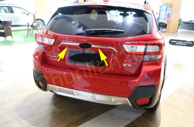 2 x Chrome ABS Rear Trunk Lid Cover Trim for Subaru XV (2018-2021)