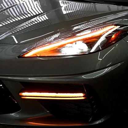 LED Grill Bezel Light Bars DRL Fog Lights for CORVETTE C8 Stingray (2020-2023)