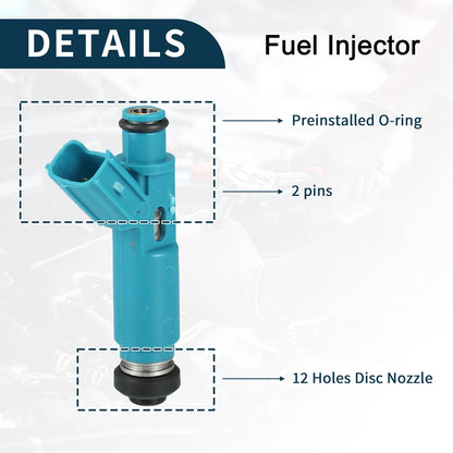 Fuel Injector 2.4L for Toyota Highlander (2001-2004) - 4 Pcs